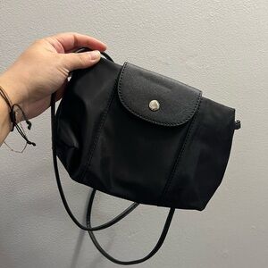 Roots Black Nylon Crossbody Bag with Flap
